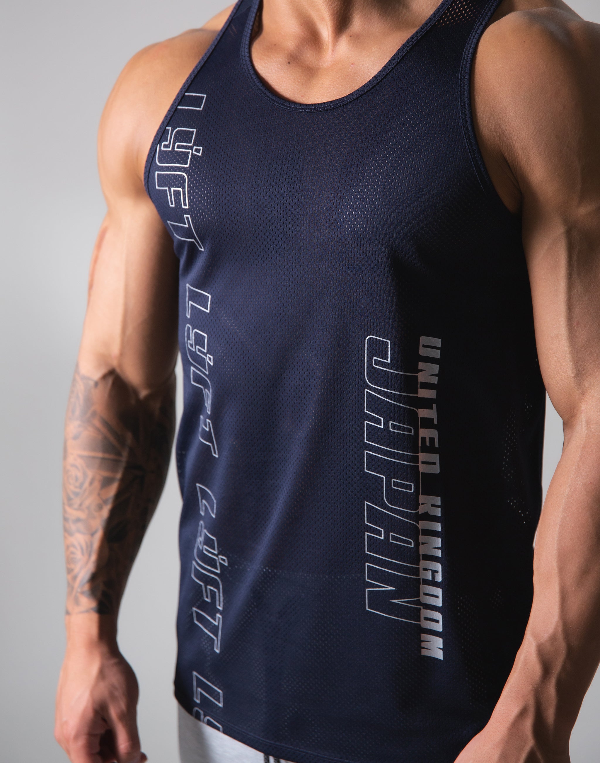 LYFT UK×JP Mesh Tanktop - Navy – LÝFT
