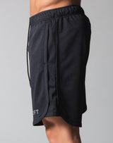 Wide Mesh Shorts - Black