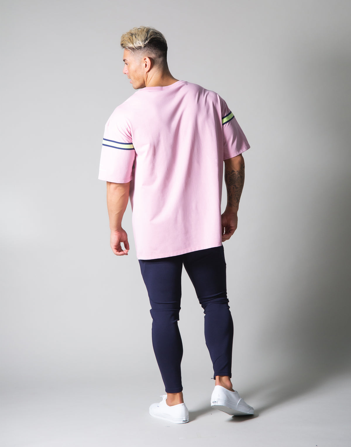 Separate Line Big T-shirts - Pink