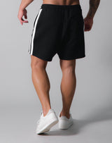 LÝFT 2 Line Sweat Shorts - Black