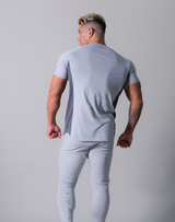 LÝFT Slim Fit Side Mesh T-Shirt - Grey