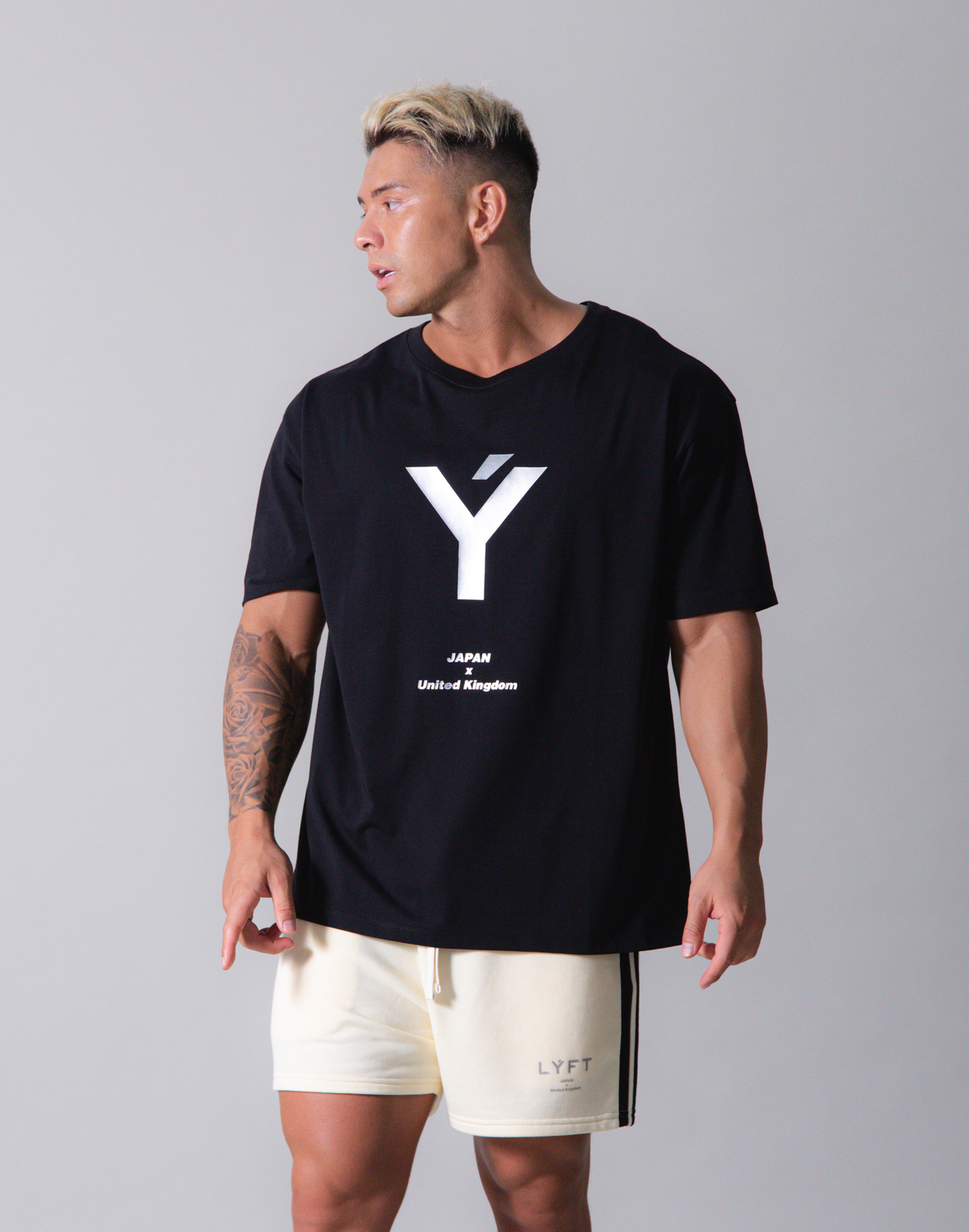 LÝFT Y Logo Big T-Shirt - Black