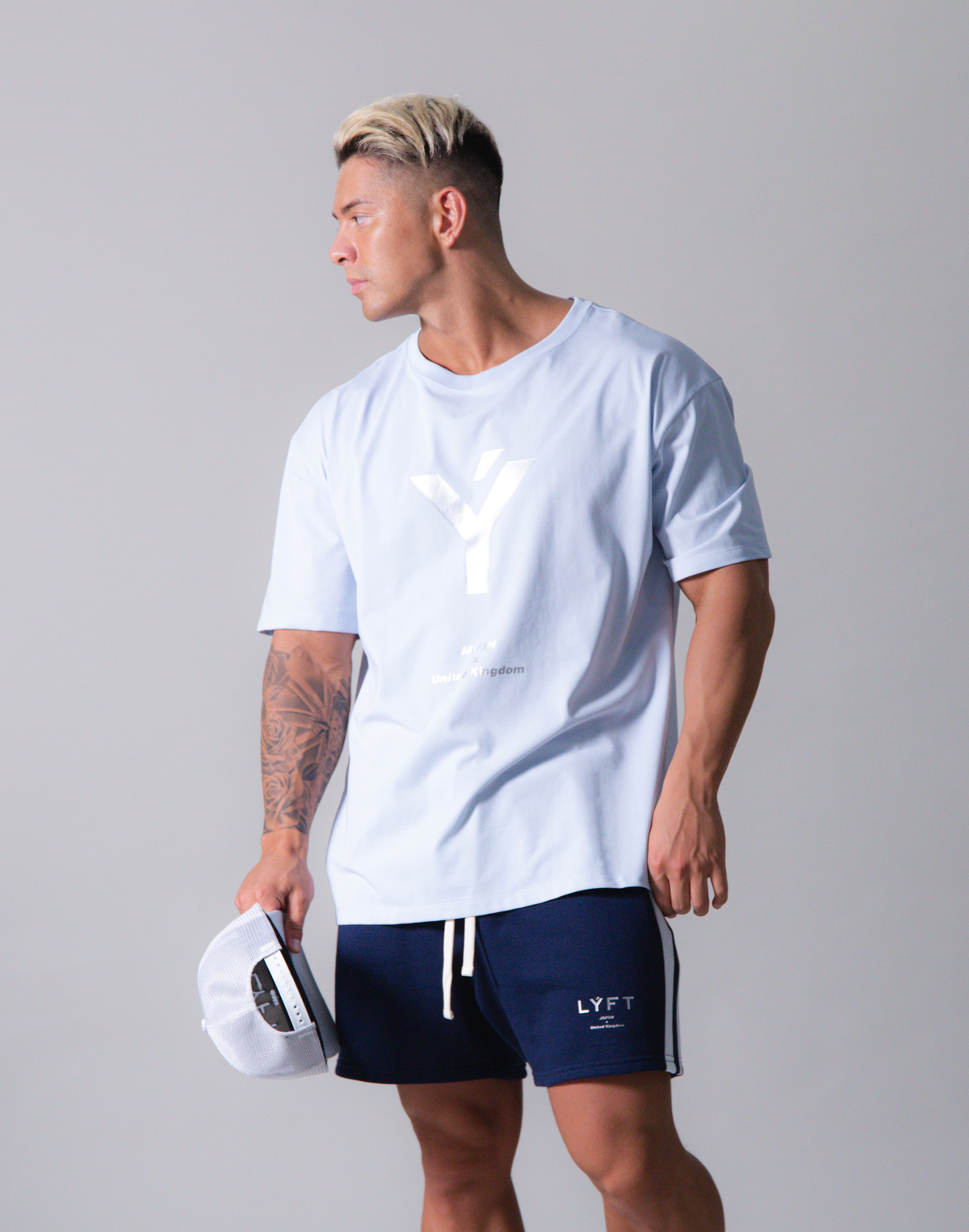 LÝFT Y Logo Big T-Shirt - L.Blue
