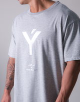 LÝFT Y Logo Big T-Shirt - Grey