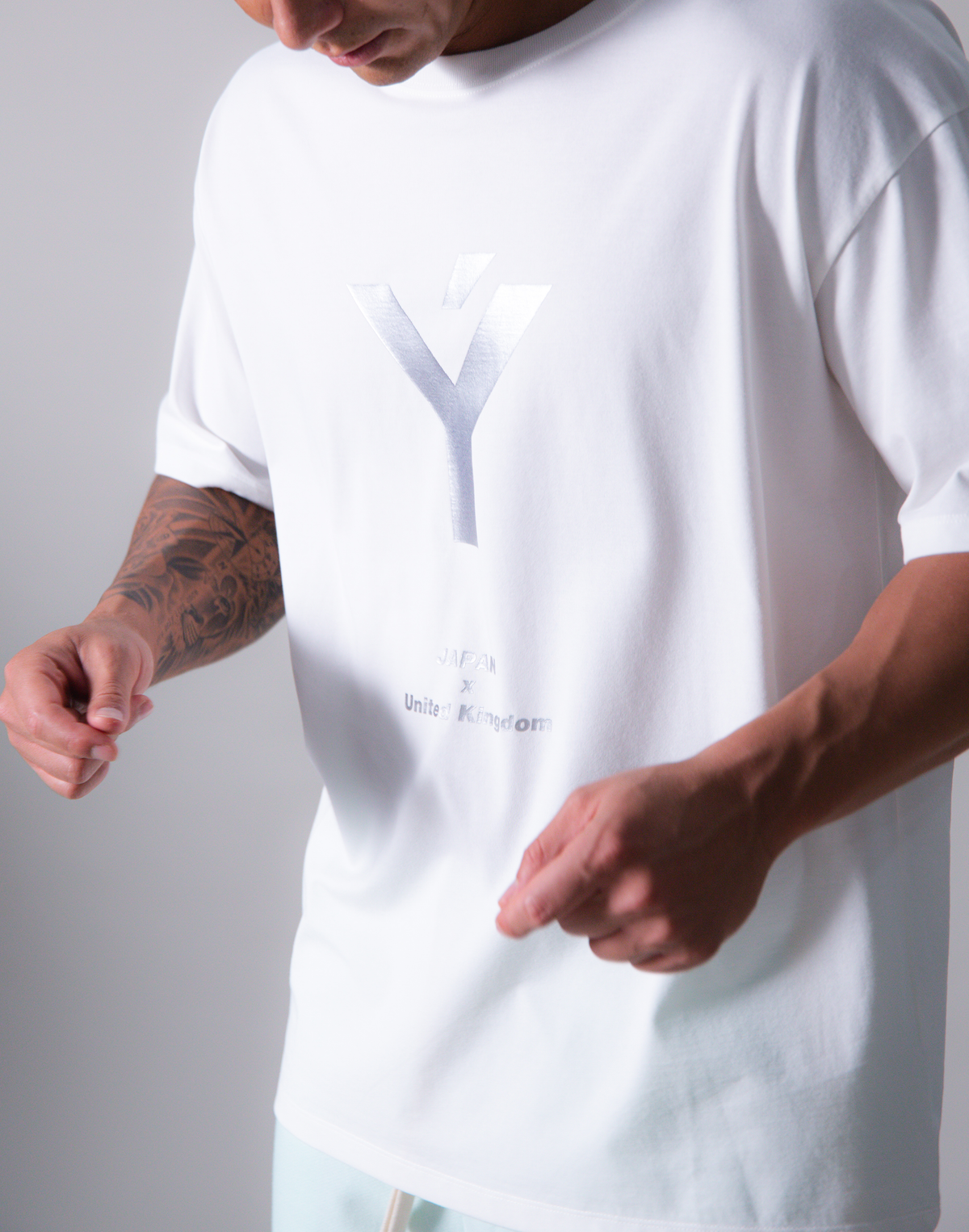 LÝFT Y Logo Big T-Shirt - White