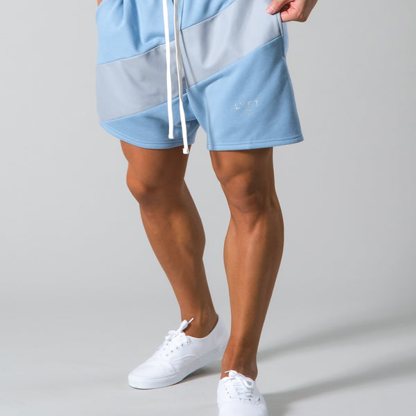 Angle Wide Line Sweat Shorts - L.Blue – LÝFT