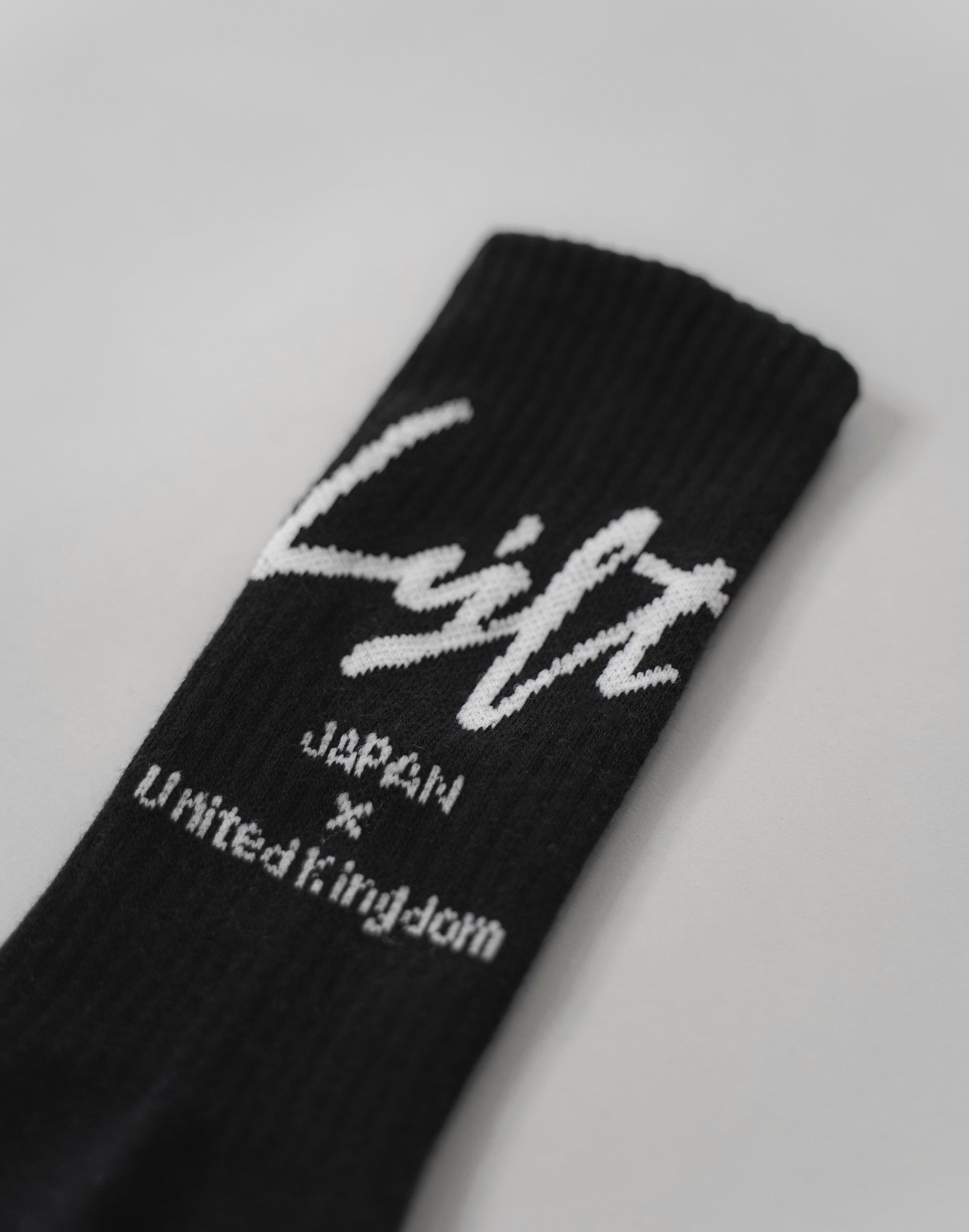 Calf Script Logo Socks - Black – LÝFT