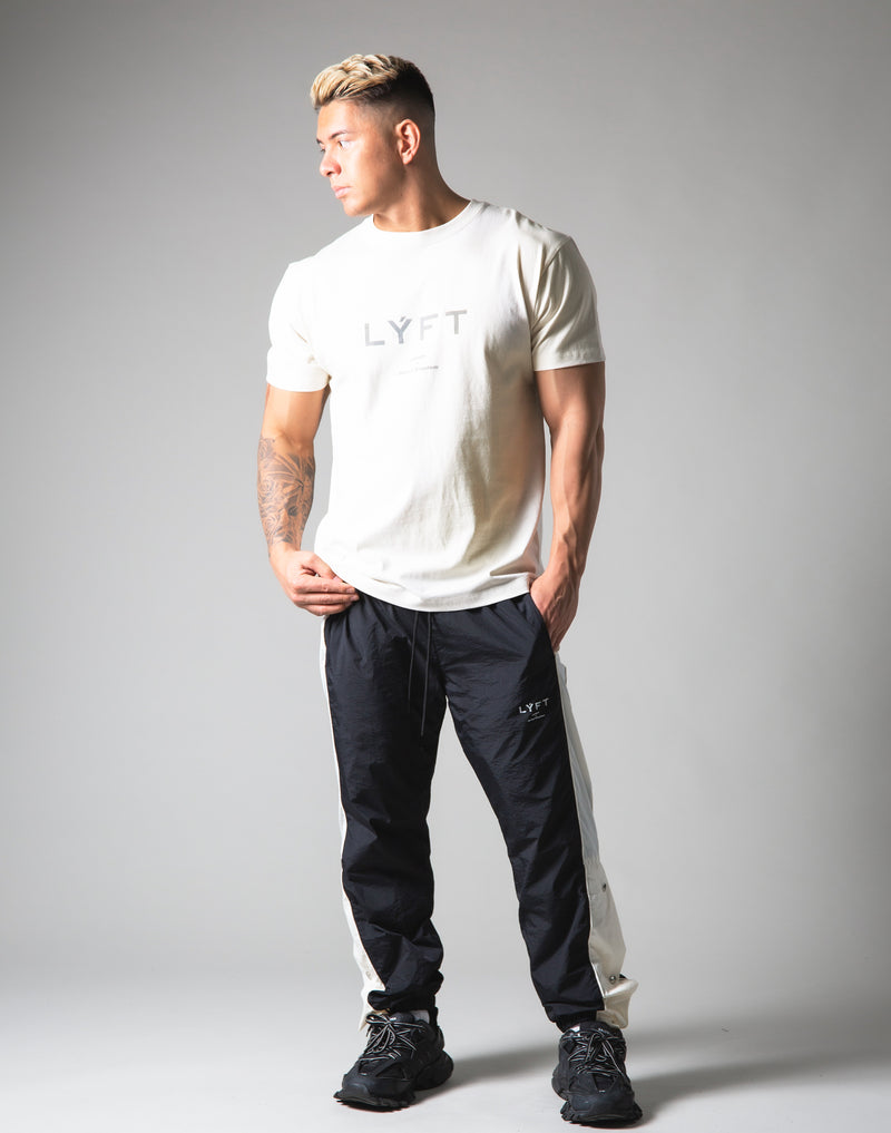 LÝFT Metallic Reflector Logo Standard T-Shirt - Off White
