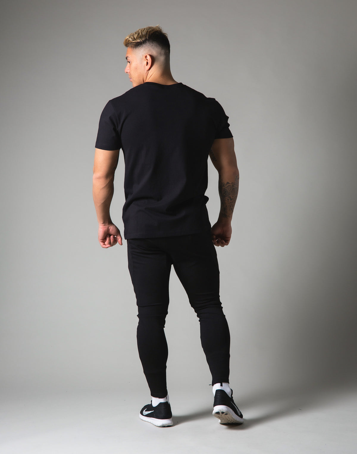 LÝFT Metallic Reflector Logo Standard T-Shirt - Black