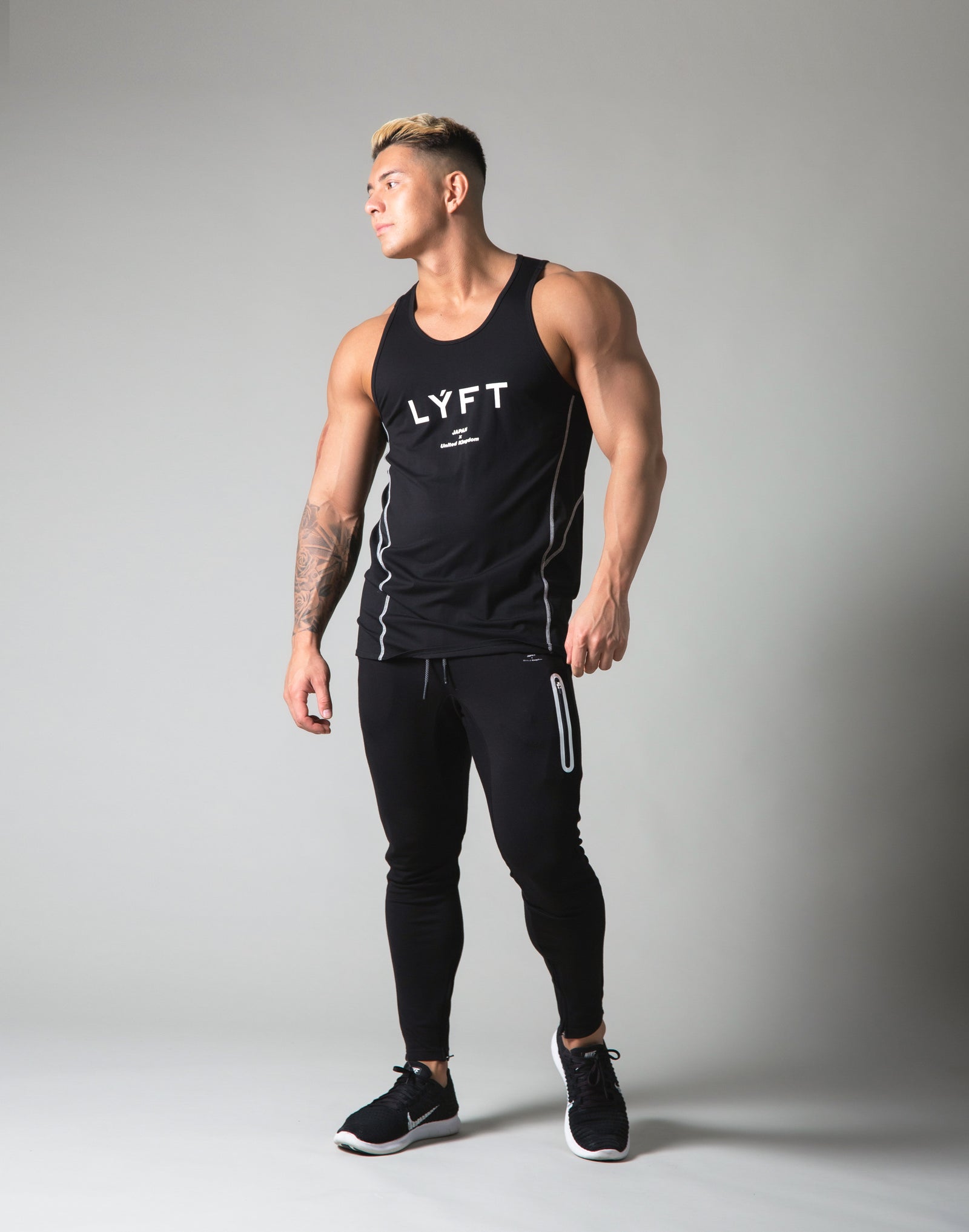 Tiered Mesh Stretch Standard Fit Tanktop - Black – LÝFT