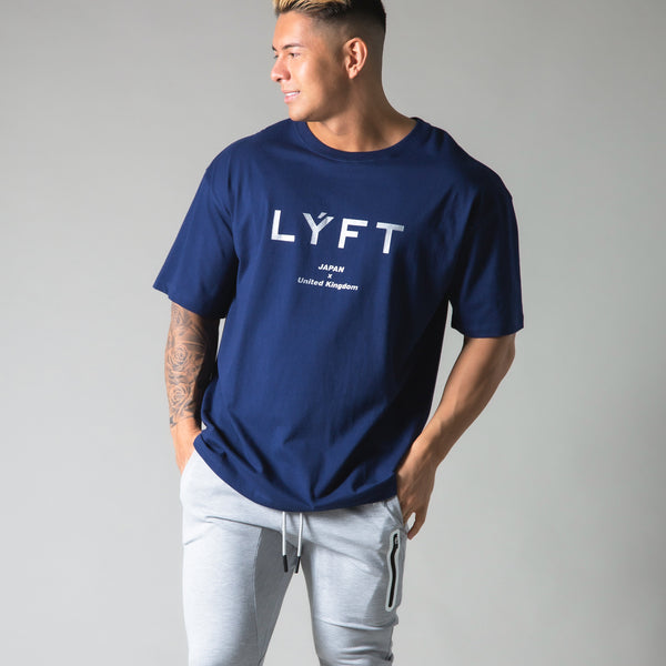LÝFT Logo Big T-Shirt - Navy