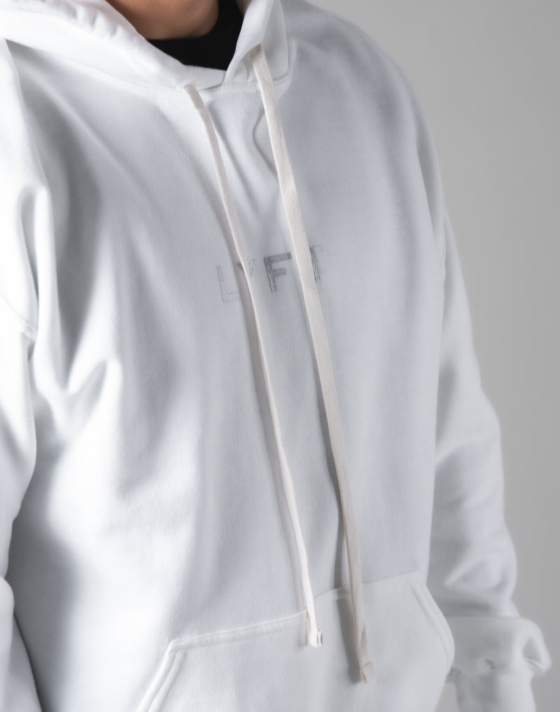 Silver Flag Pullover Hoodie - White