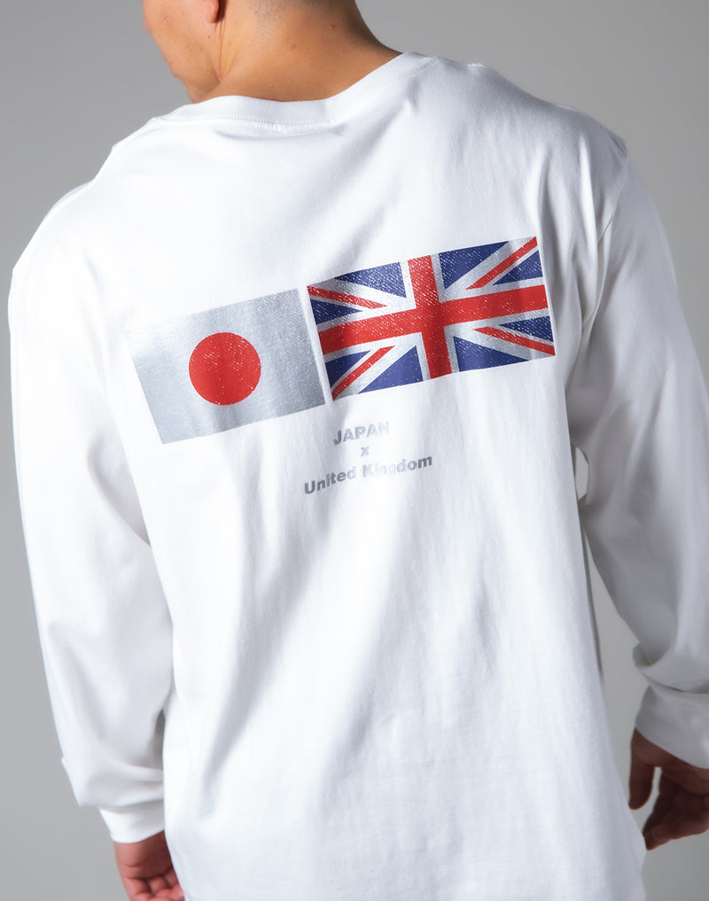 Silver Flag Long Sleeve T-Shirt - White