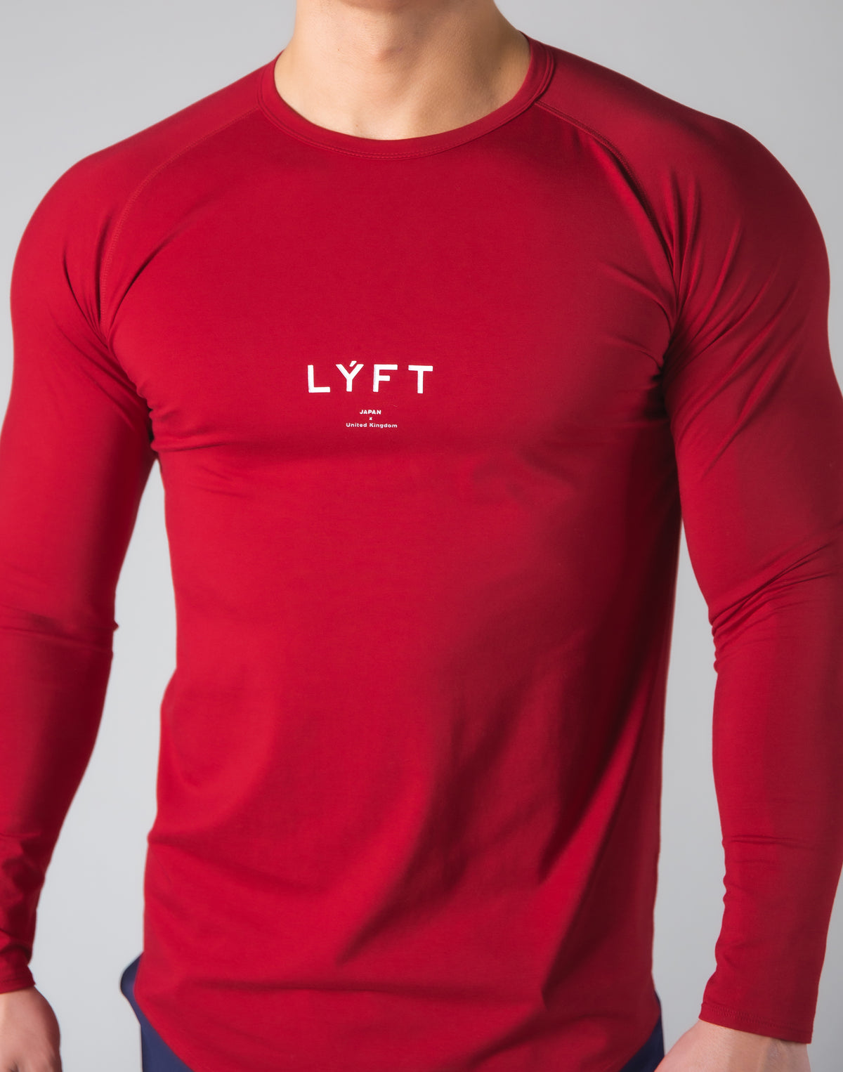 Slim Fit Raglan Long Sleeve T-Shirt - Red