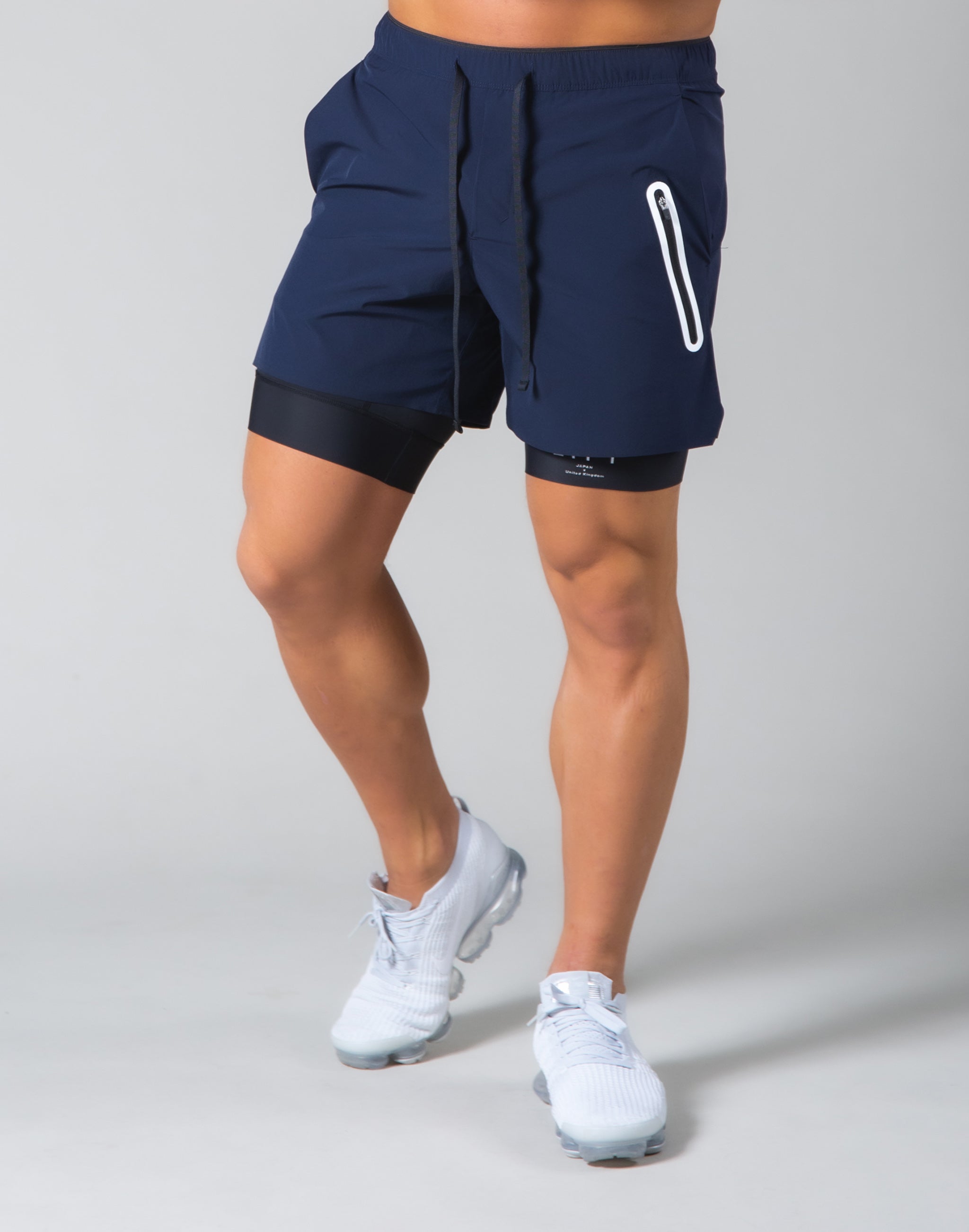 2Way Active Shorts / With Leggings - Navy – LÝFT