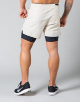 色番変更2Way Active Shorts / With Leggings - Light Beige