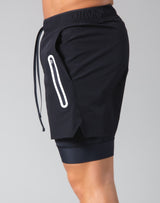2Way Active Shorts / With Leggings - Black
