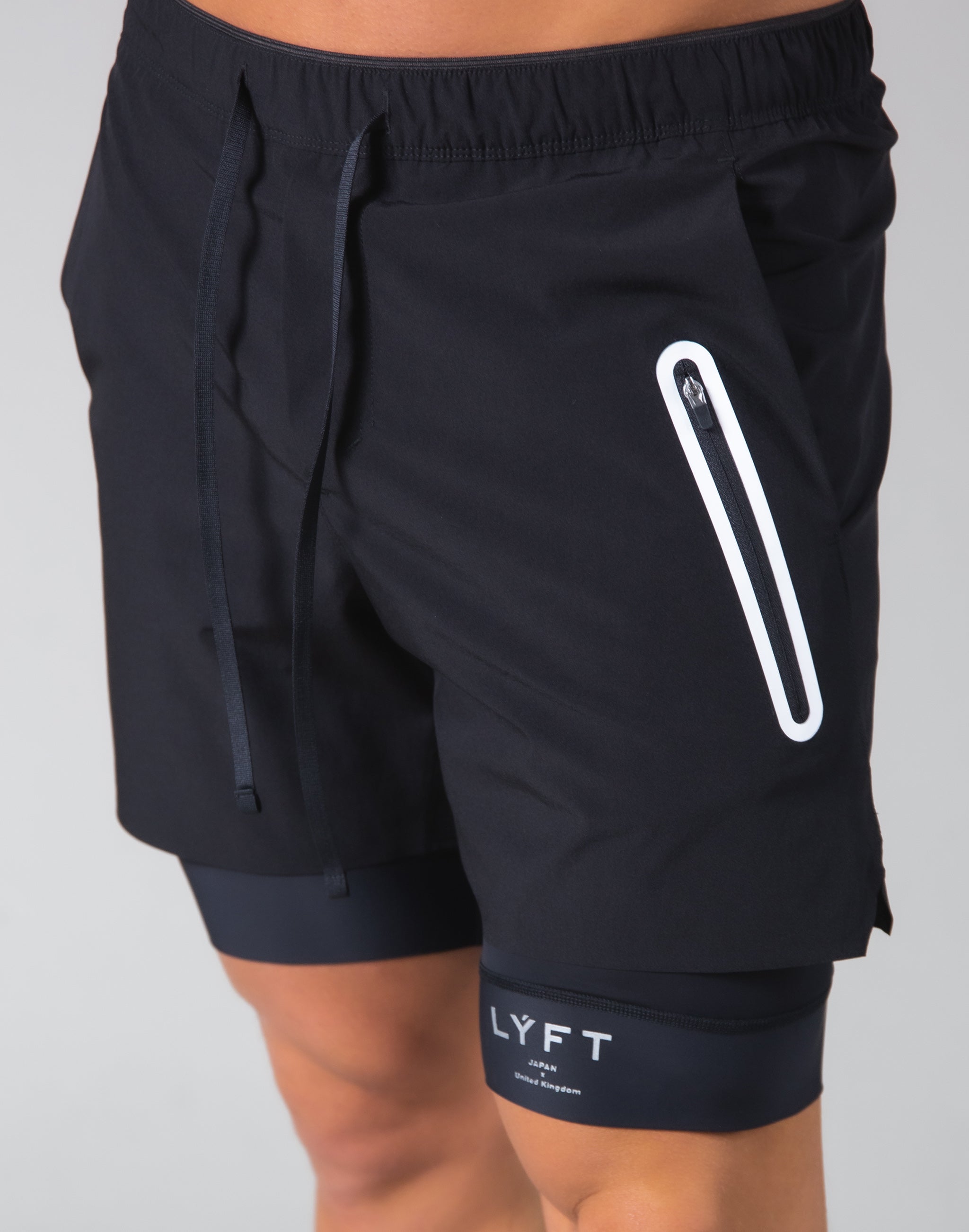 2Way Active Shorts / With Leggings --Black – LÝFT