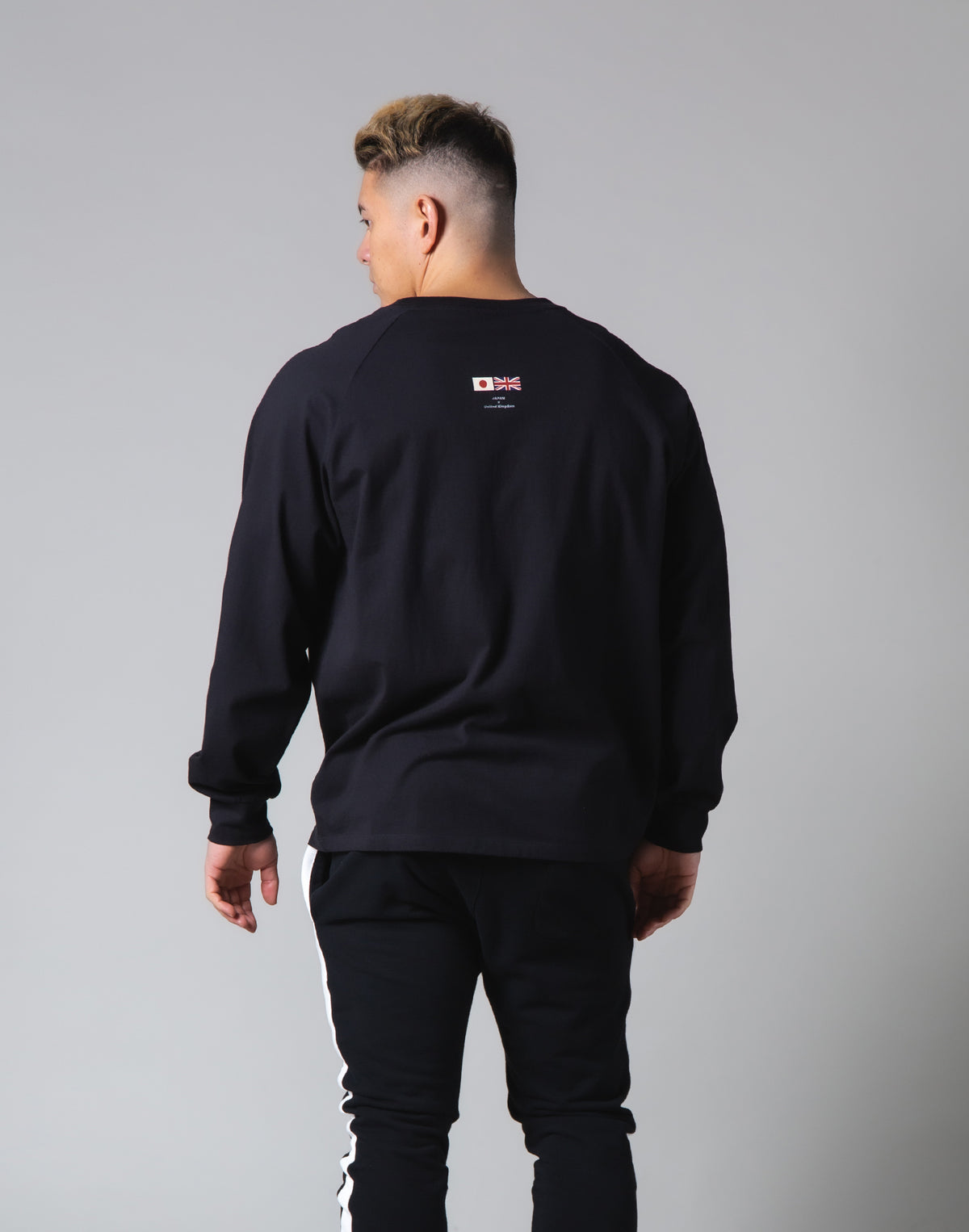 London Punk Raglan Long Sleeve T-Shirt - Black