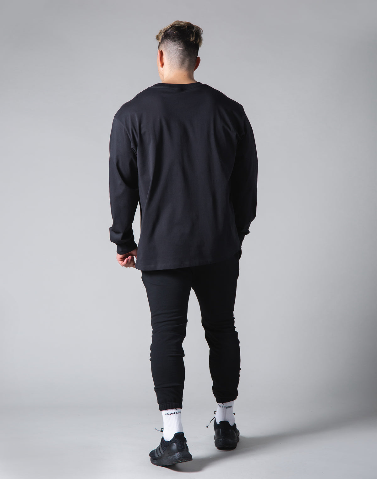 LÝS Message Print Long Sleeve T-Shirt - Black
