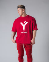 <transcy>Big Y Logo Big T-Sirt "Wide Body" --Red</transcy>