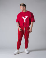 Big Y Logo Big T-Sirt "Wide Body" - Red