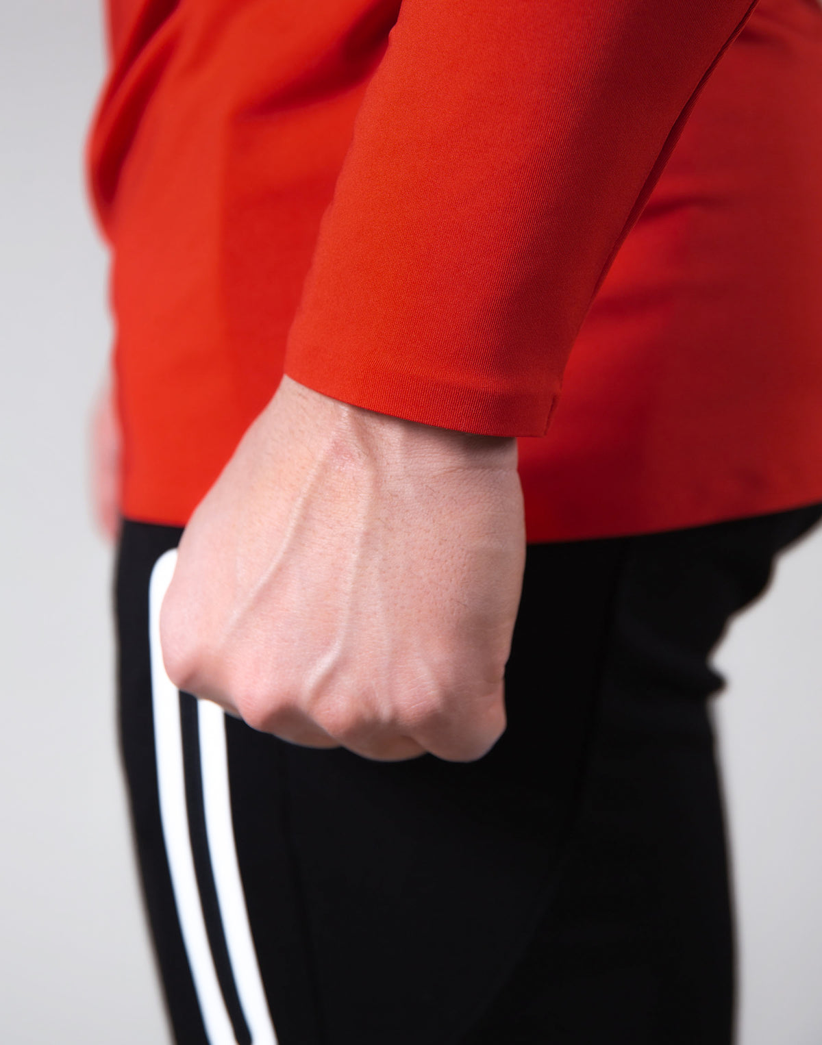 2Way Seamless Slim Fit Long Sleeve Tee - Blood Orange