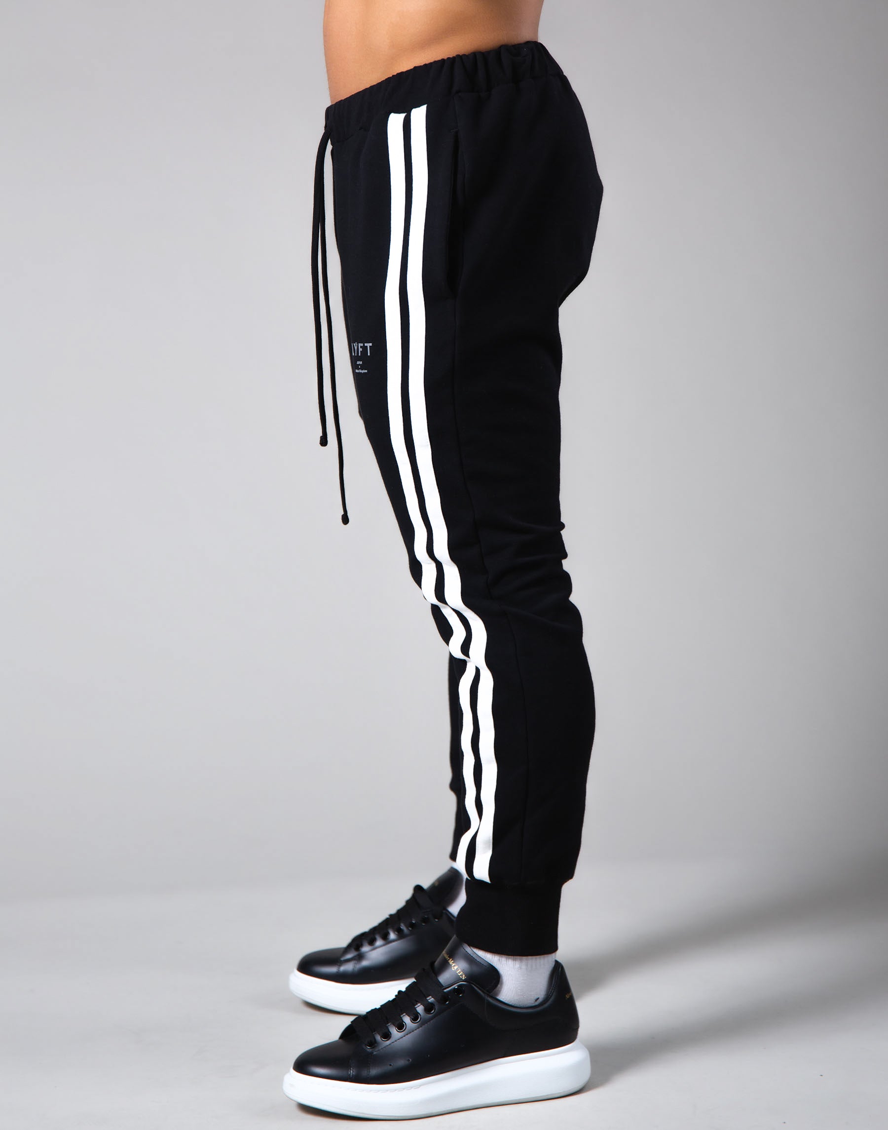 2Way Stretch Side 2 Line Warm Sweat Pants --Black – LÝFT