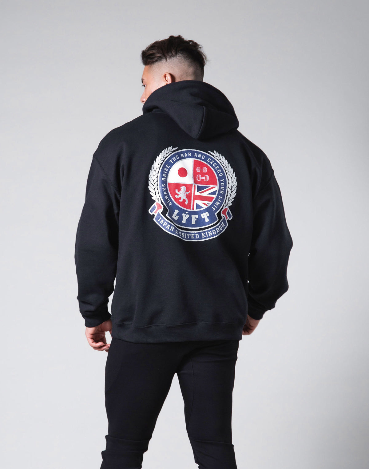 <transcy>Symbolic Emblem Pullover Hoodie --Black</transcy>