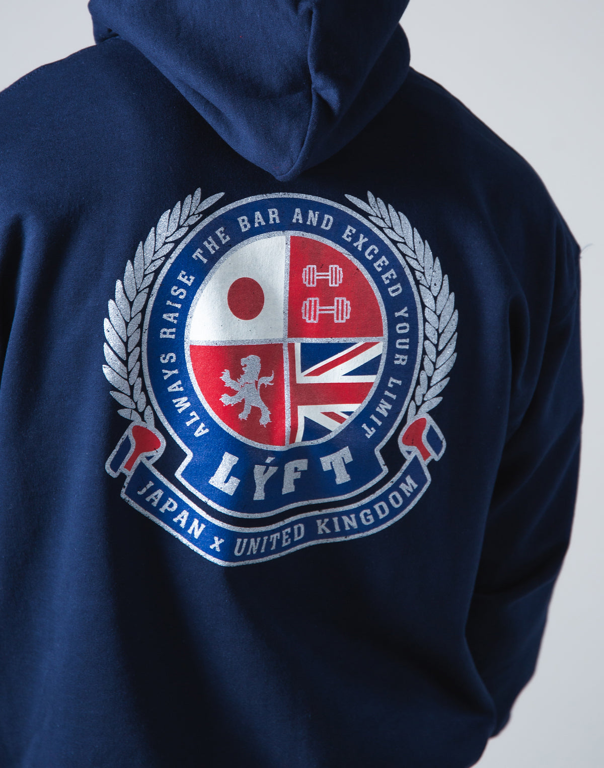 <transcy>Symbolic Emblem Pullover Hoodie --Navy</transcy>