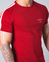 <transcy>Slim Fit 2 Line T-Shirt --Red</transcy>