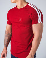 <transcy>Slim Fit 2 Line T-Shirt --Red</transcy>