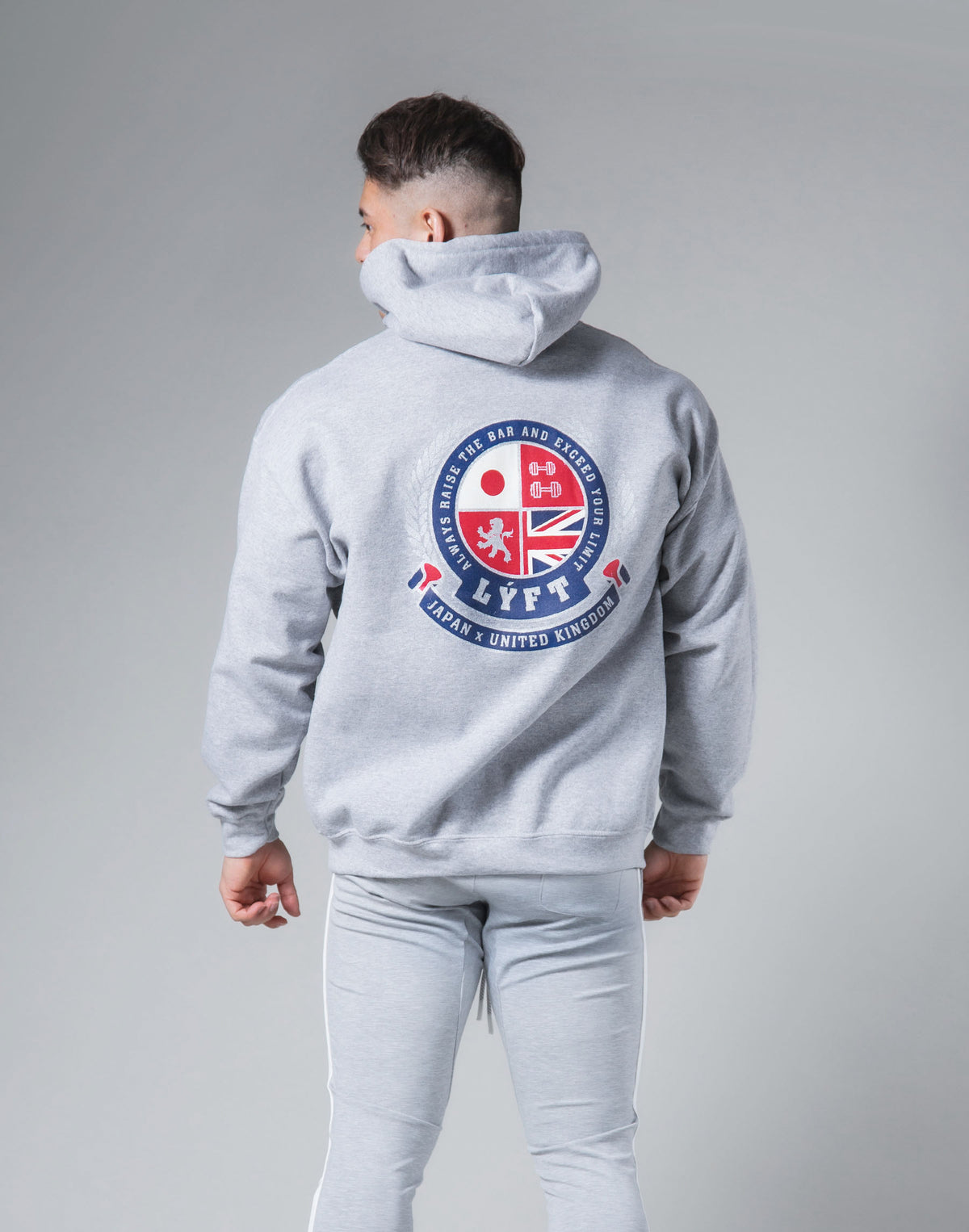 <transcy>Symbolic Emblem Pullover Hoodie --Grey</transcy>