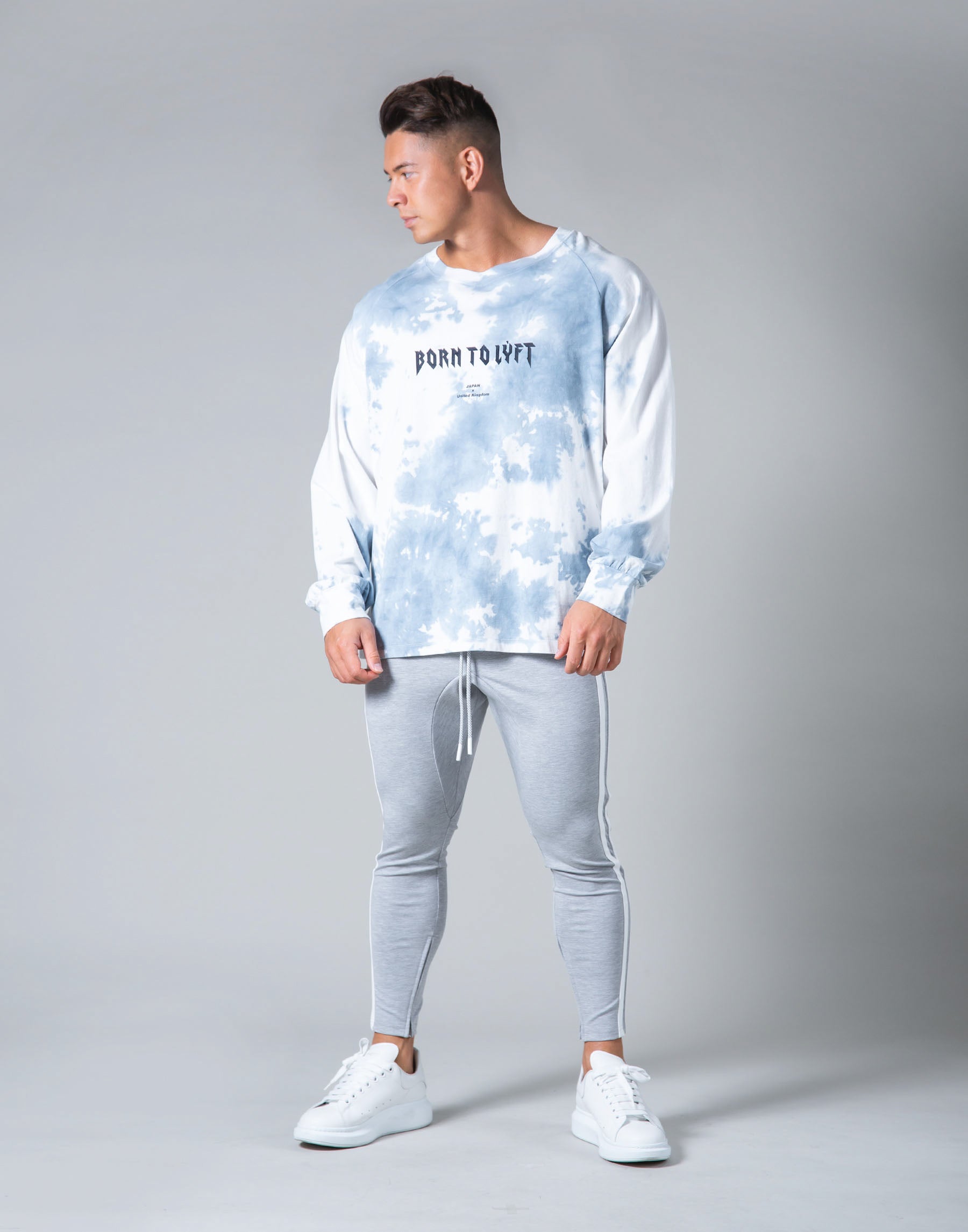Tie Dye Punk Logo Long Sleeve Tee - White – LÝFT