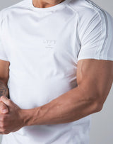 LYFT Slim Fit 2 Line Mesh T-Shirt - White – LÝFT
