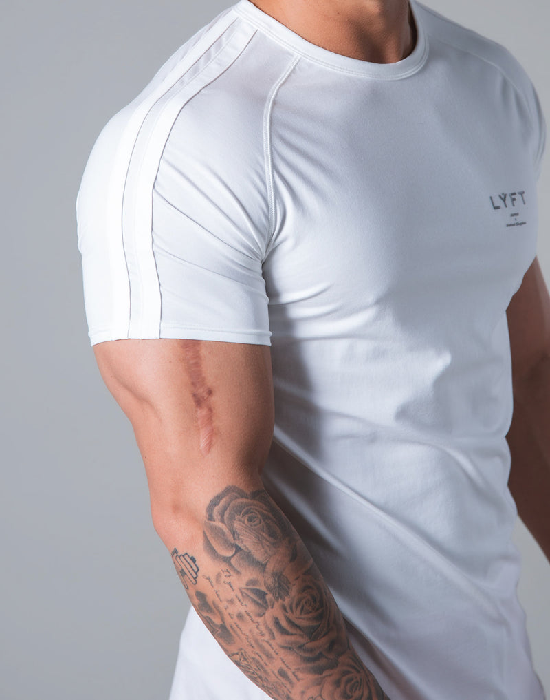 Slim Fit 2 Line T-Shirt - White