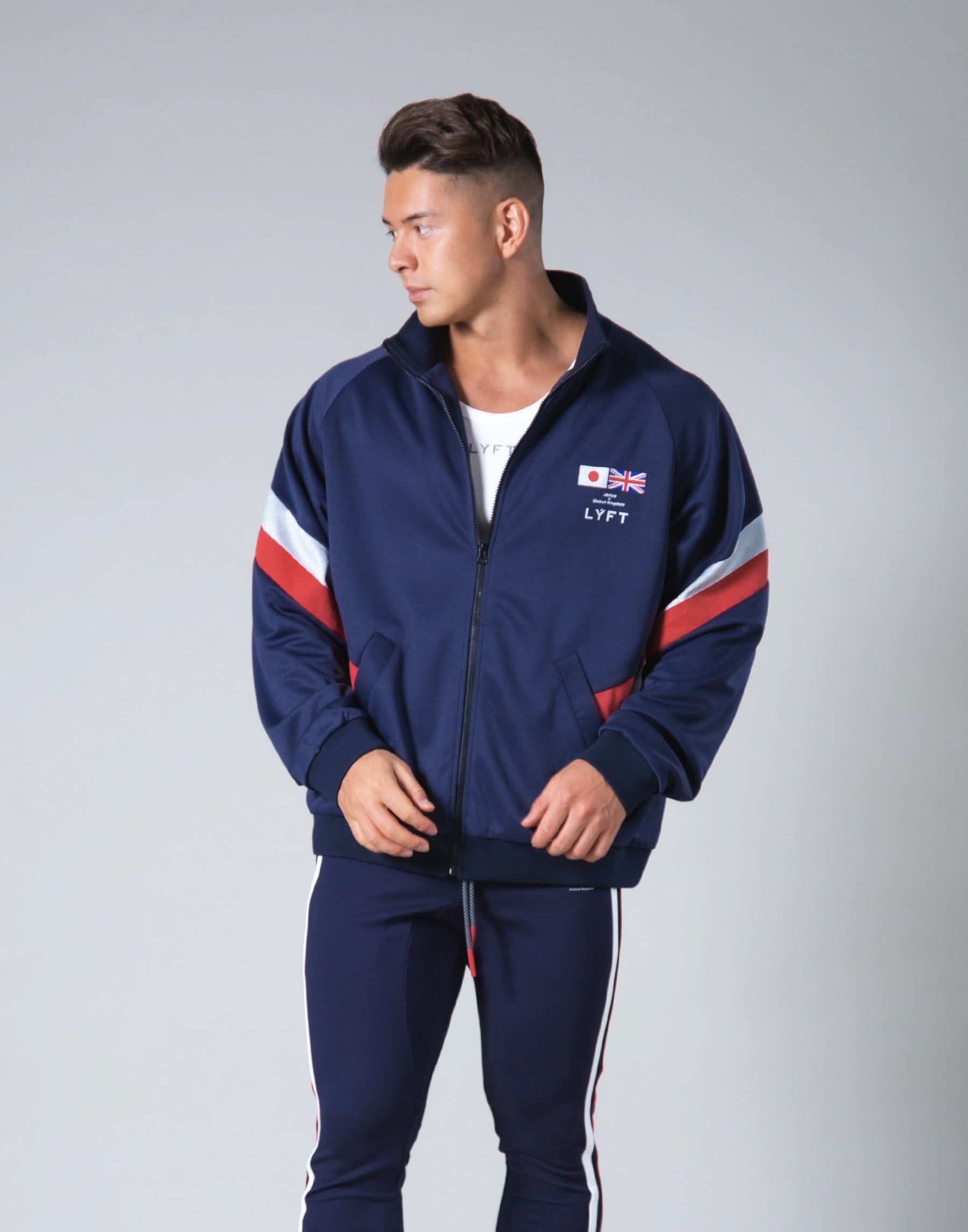 Oversize Angle Line Track Jacket - Navy – LÝFT
