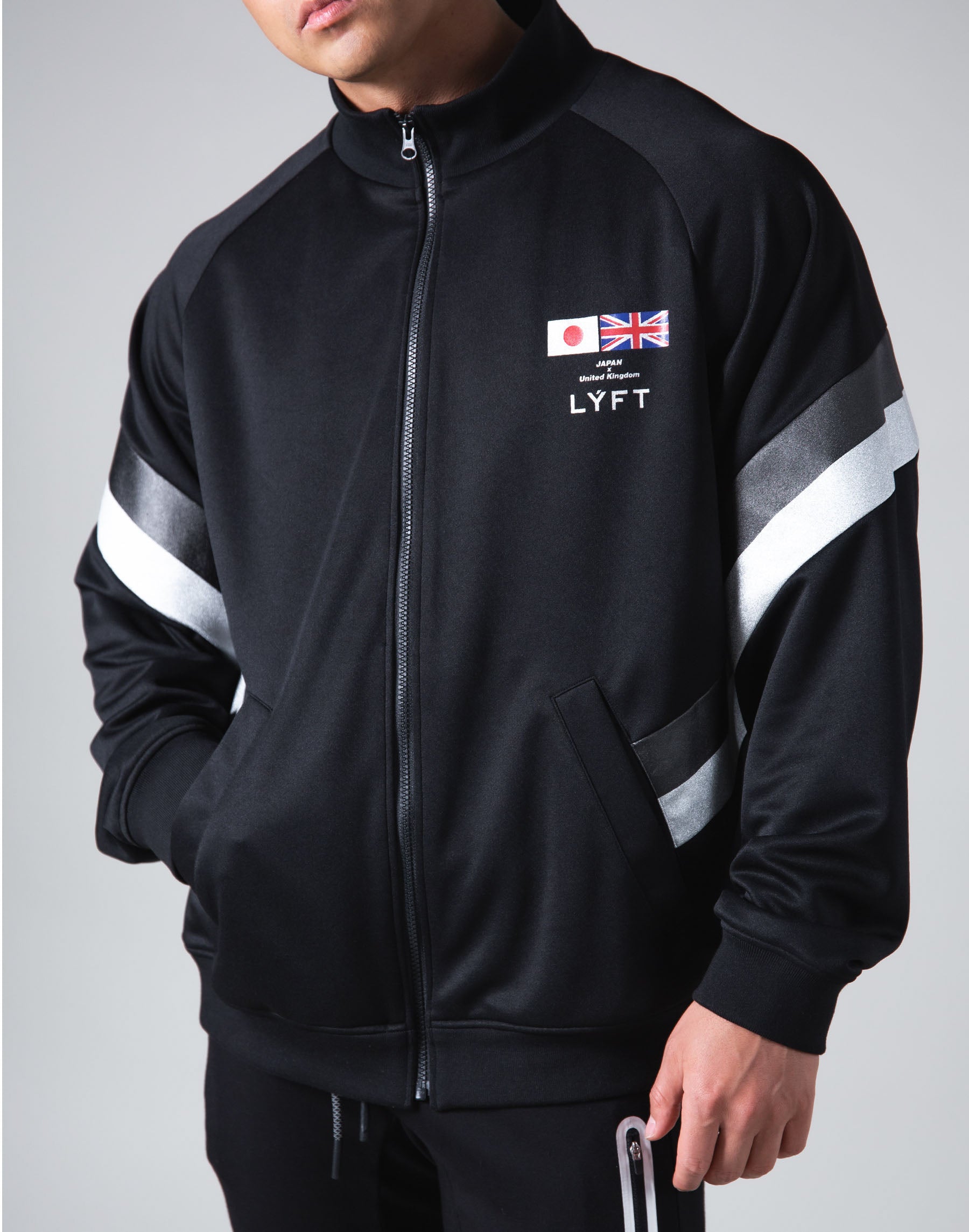 Oversize Angle Line Track Jacket - Black – LÝFT