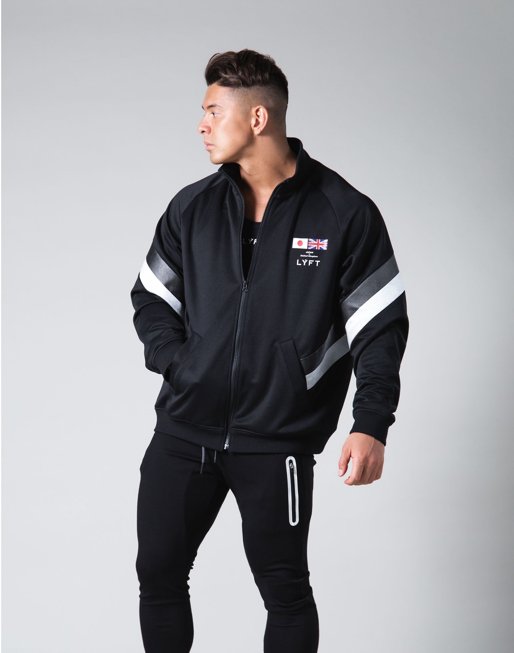 Oversize Angle Line Track Jacket - Black – LÝFT