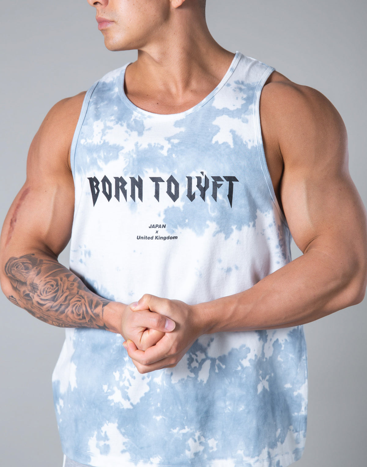 Tie Dye Punk Logo Tanktop - White