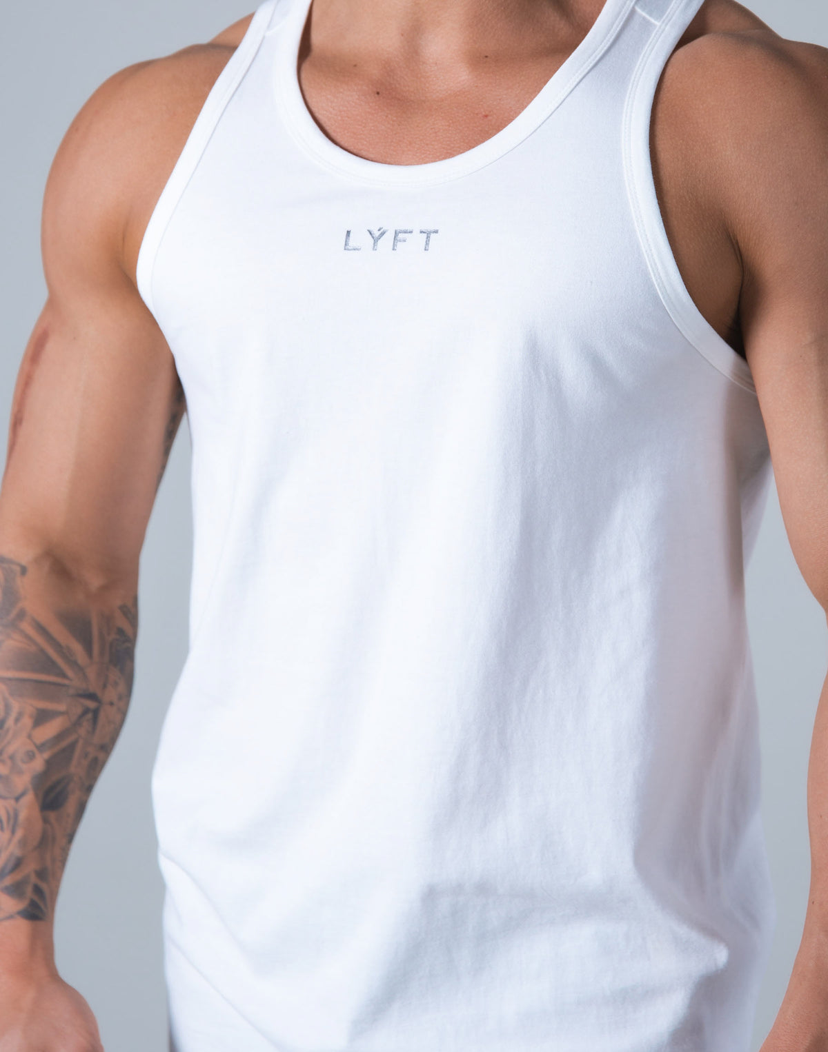 Rear Patch Piping Tanktop - White