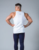 Rear Patch Piping Tanktop - White