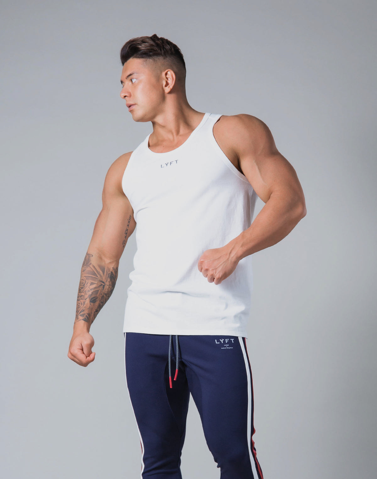 Rear Patch Piping Tanktop - White