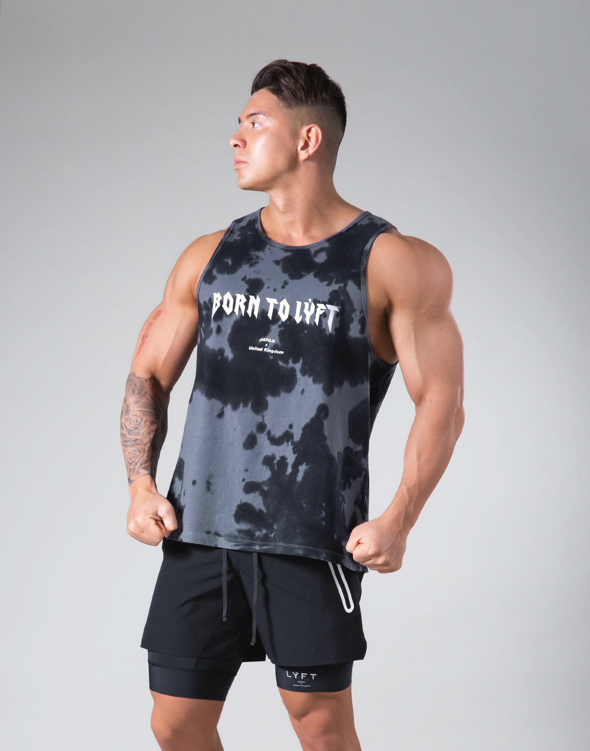Tie Dye Punk Logo Tanktop - Black