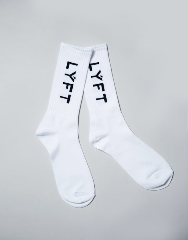 <transcy>Side LÝFT Logo Socks --White</transcy>