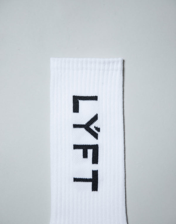 <transcy>Side LÝFT Logo Socks --White</transcy>