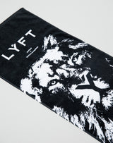 <transcy>LION Sports Towel --Black</transcy>