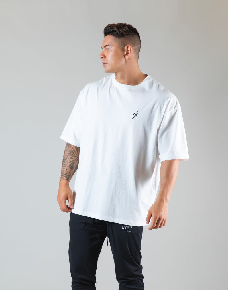 Born To LYFT Back Print Big T-Shirt "Wide Body" - White