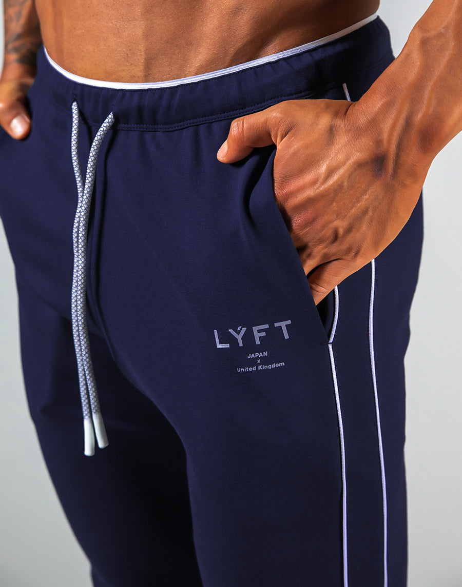 2Way Stretch Piping Pants - Navy