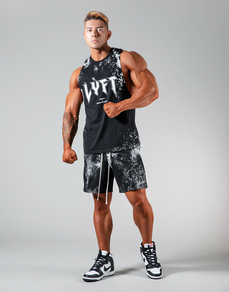 Splash Punk Logo Drop Shoulder Tanktop - Black